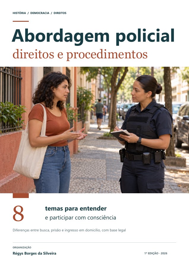Capa da cartilha Abordagem policial: direitos, procedimentos e canais de controle