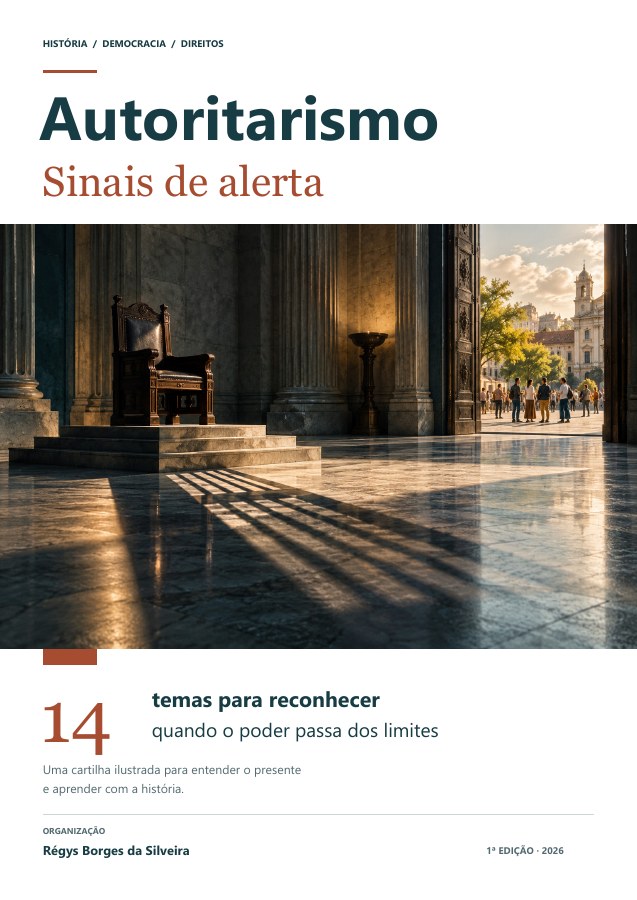 Capa da cartilha Autoritarismo: sinais de alerta