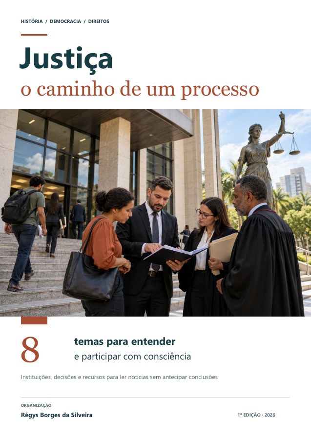 Capa da cartilha Justiça: como entender o caminho de um processo