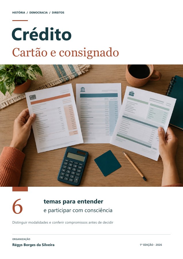 Capa da cartilha Cartão, cheque especial e consignado: compreender o crédito
