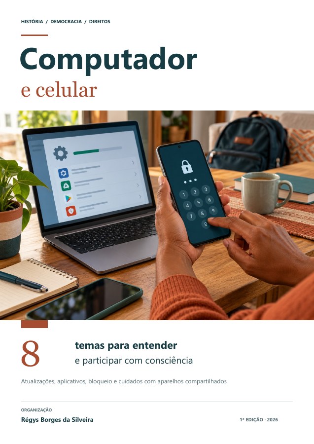 Capa da cartilha Computador e celular: cuidados básicos para proteger seus dados