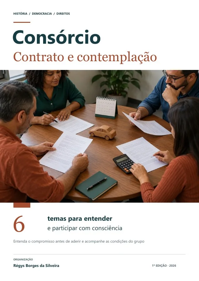 Capa de Consórcio: contrato, custos, contemplação e saída