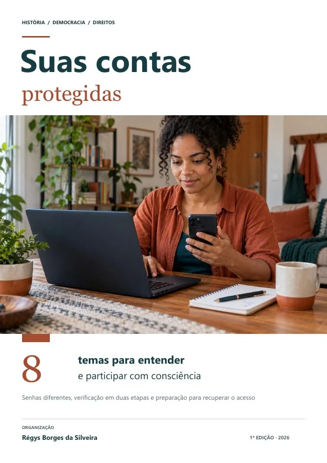 Capa de Suas contas protegidas: senhas, acesso e recuperação