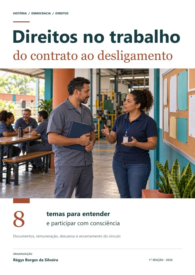 Capa de Direitos no trabalho: contrato, pagamento e desligamento
