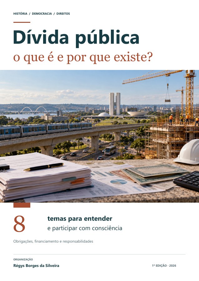Capa da cartilha Dívida pública: o que é e por que existe?