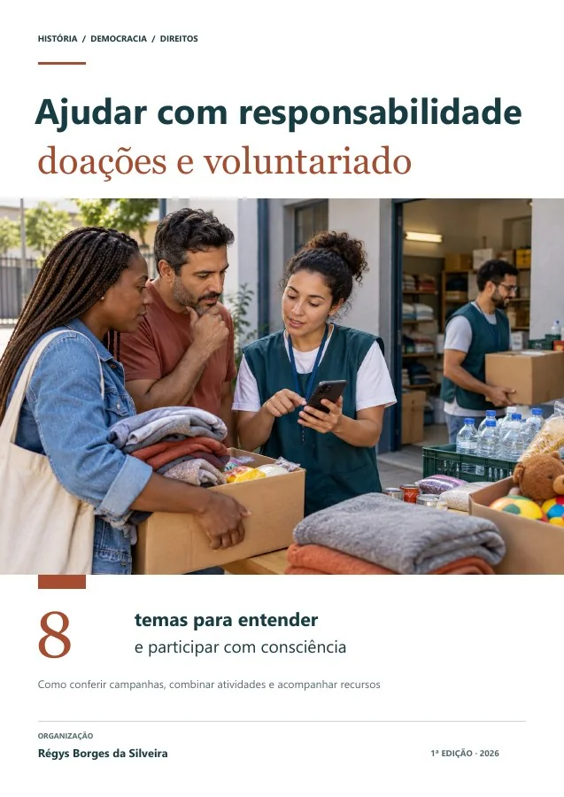 Capa de Doações e voluntariado: ajudar com responsabilidade e transparência