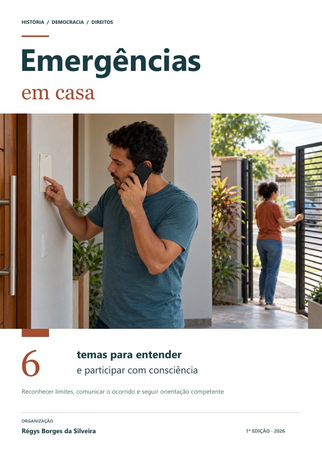 Capa da cartilha Emergências em casa: segurança e pedido de socorro