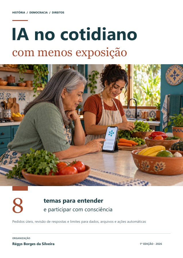Capa da cartilha IA no cotidiano: como começar sem entregar informações desnecessárias