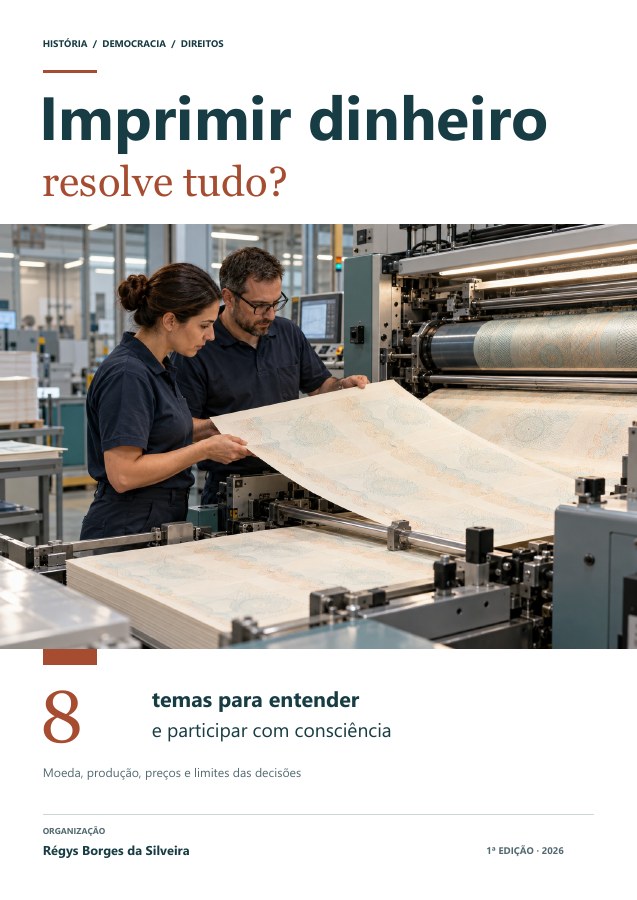 Capa da cartilha Por que não imprimir dinheiro para resolver tudo?