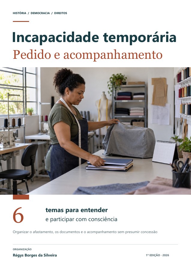 Capa da cartilha Benefício por incapacidade temporária: pedido e acompanhamento