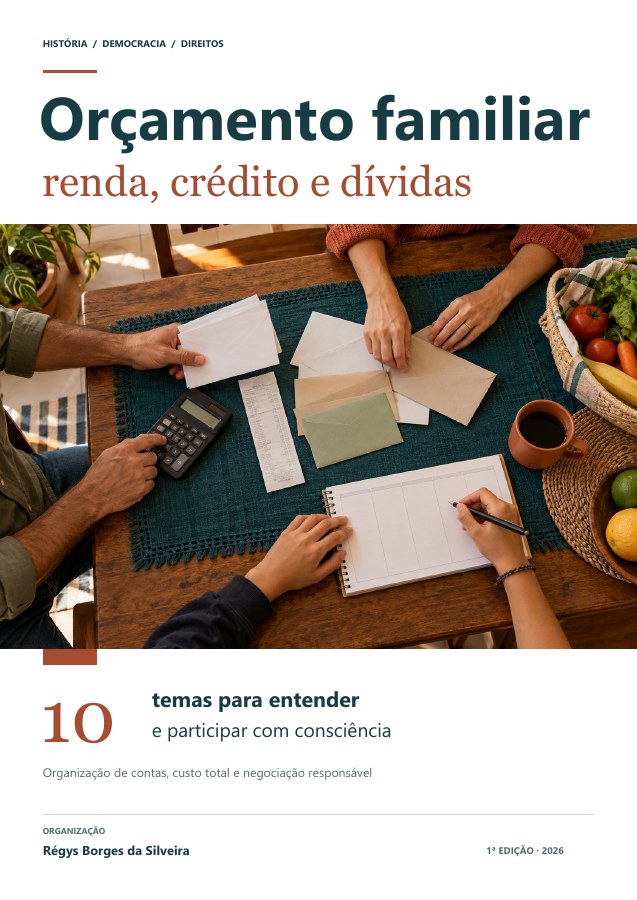 Capa da cartilha Orçamento familiar, crédito e superendividamento