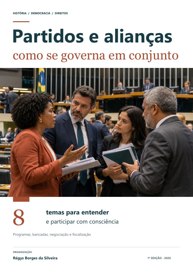 Capa da cartilha Partidos, alianças e governabilidade