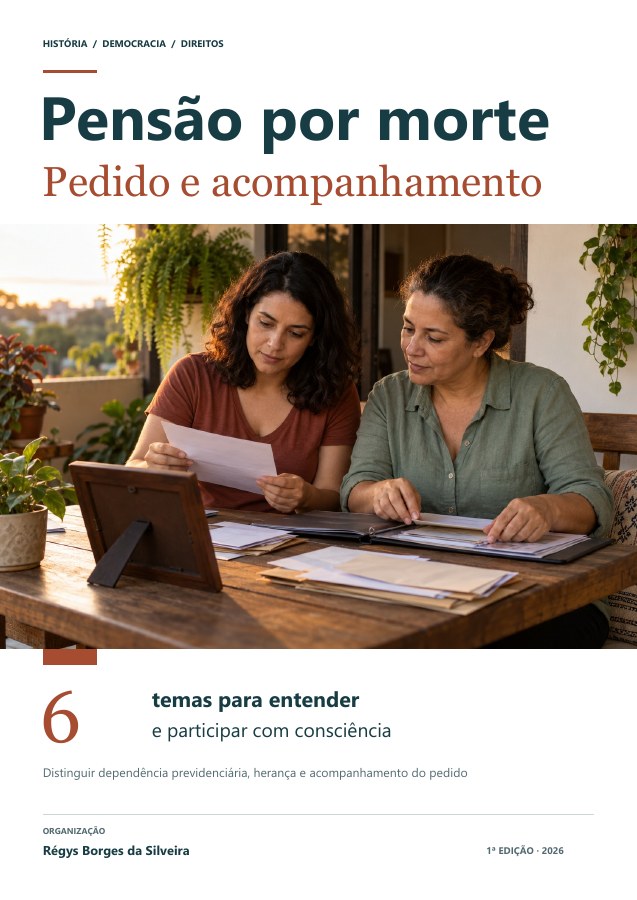 Capa da cartilha Pensão por morte: pedido e acompanhamento