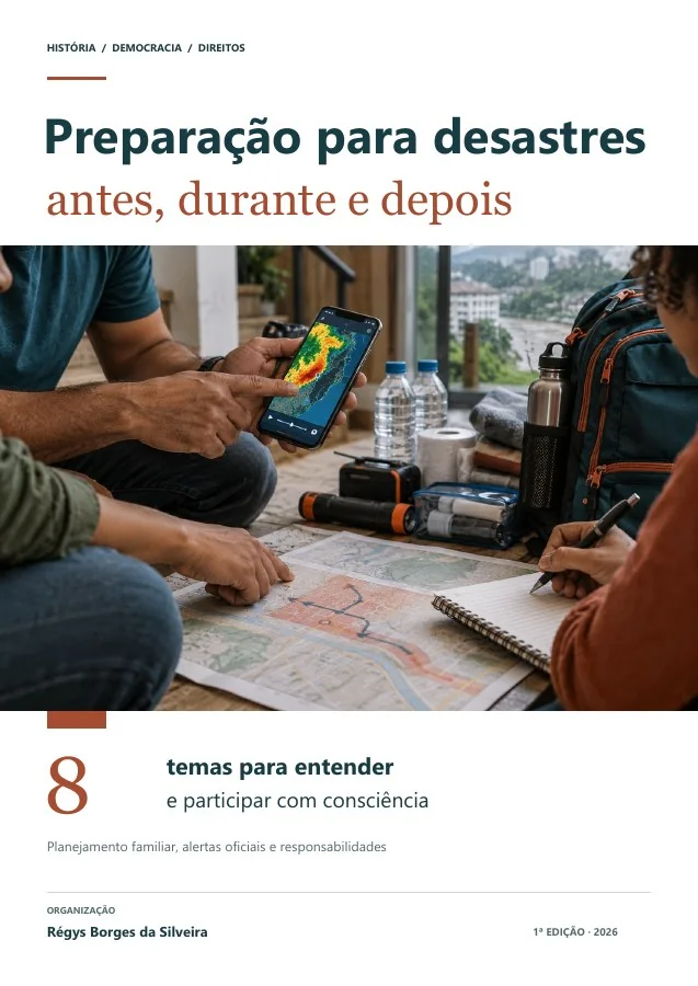Capa de Preparação para desastres: prevenção, alertas e proteção