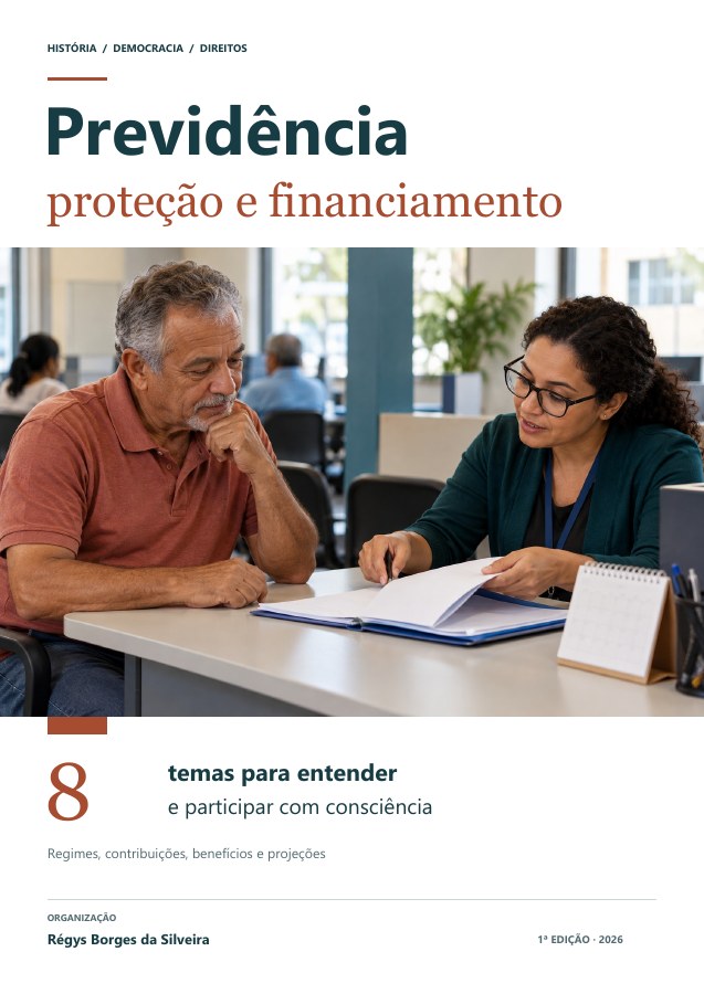 Capa da cartilha Previdência: contribuição, proteção e sustentabilidade