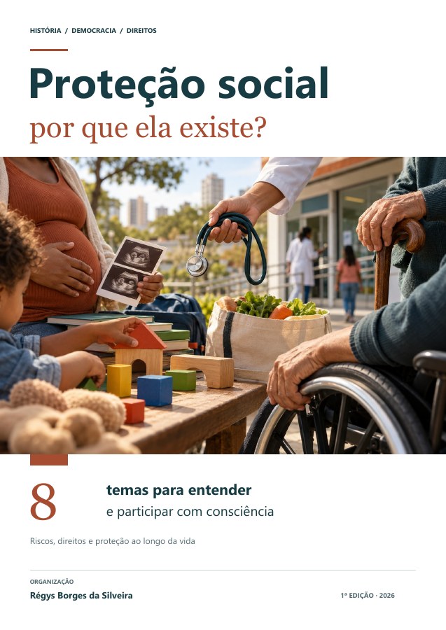 Capa da cartilha Proteção social: por que ela existe?