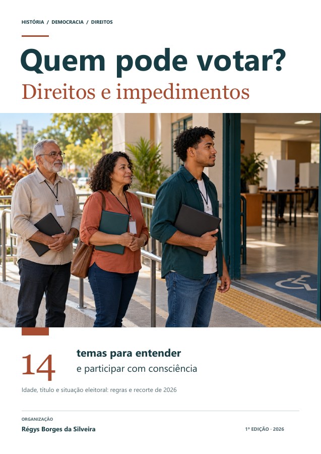 Capa da cartilha Quem pode votar? Direitos, impedimentos e situação eleitoral