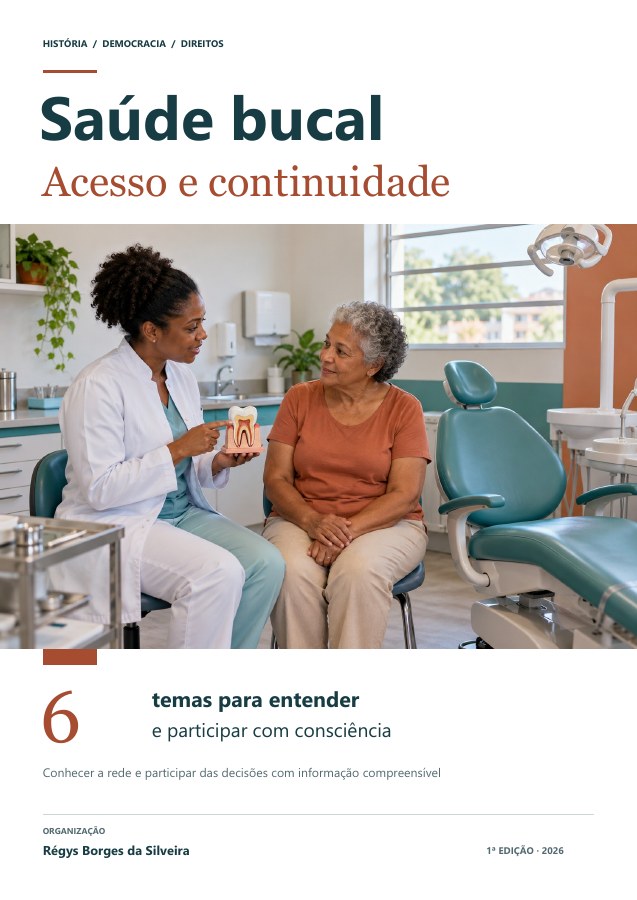 Capa da cartilha Saúde bucal: acesso, informação e continuidade do atendimento