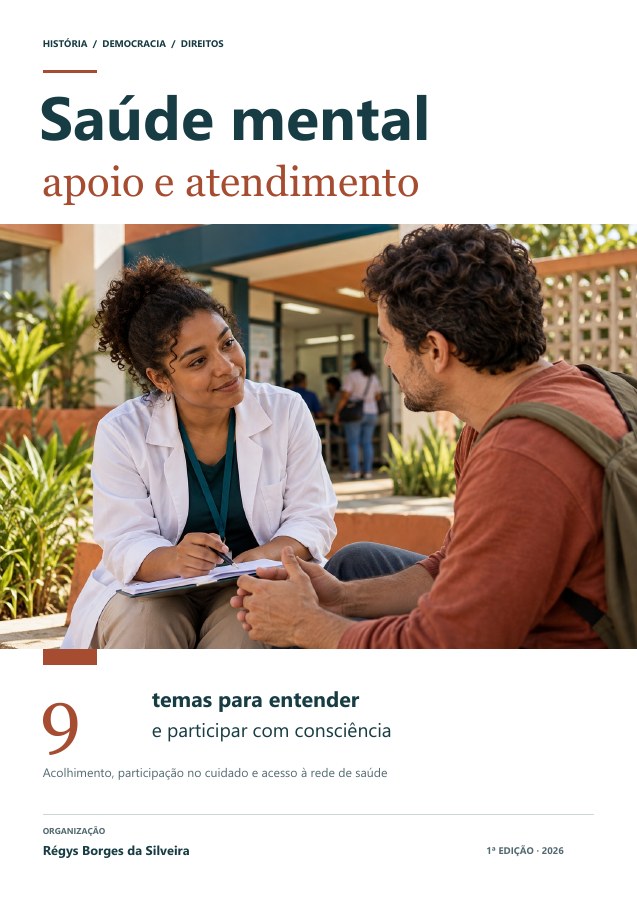 Capa da cartilha Saúde mental: apoio, direitos e caminhos de atendimento