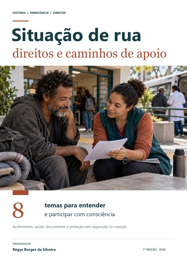 Capa da cartilha Pessoas em situação de rua: direitos, atendimento e apoio responsável