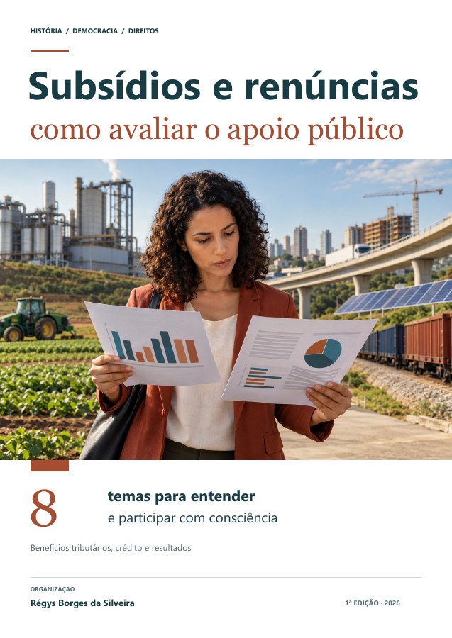Capa da cartilha Renúncias fiscais e subsídios: como avaliar o apoio público