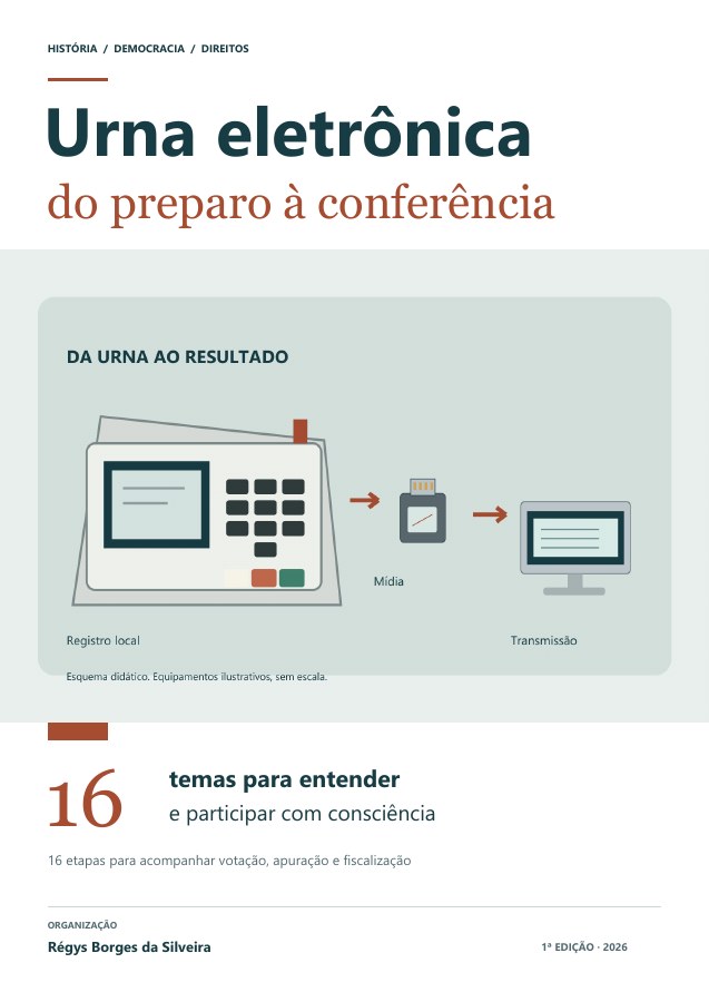 Capa da cartilha Urna eletrônica: da preparação à conferência dos resultados