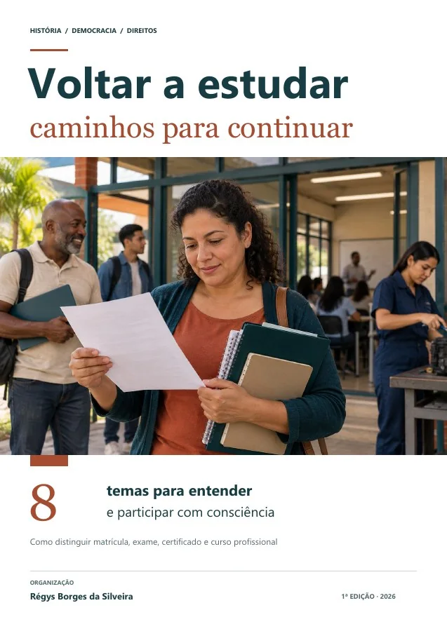 Capa de Voltar a estudar: educação de jovens e adultos, certificação e formação